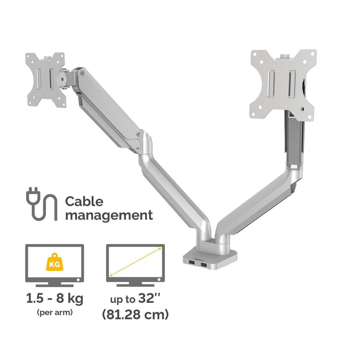 Fellowes Platinum Series 8056501 - Desk monitor mount for upto 81.3 cm (32")