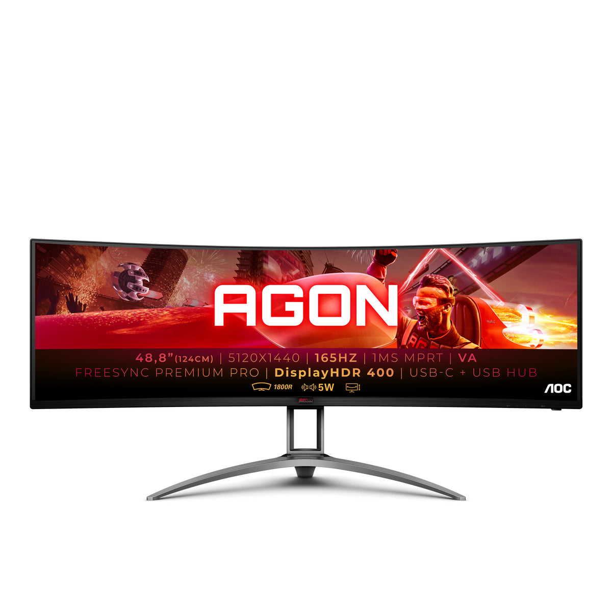 AOC B2 AG493UCX2 - 124 cm (48.8") - 5120 x 1440 pixels - Quad HD LED Monitor