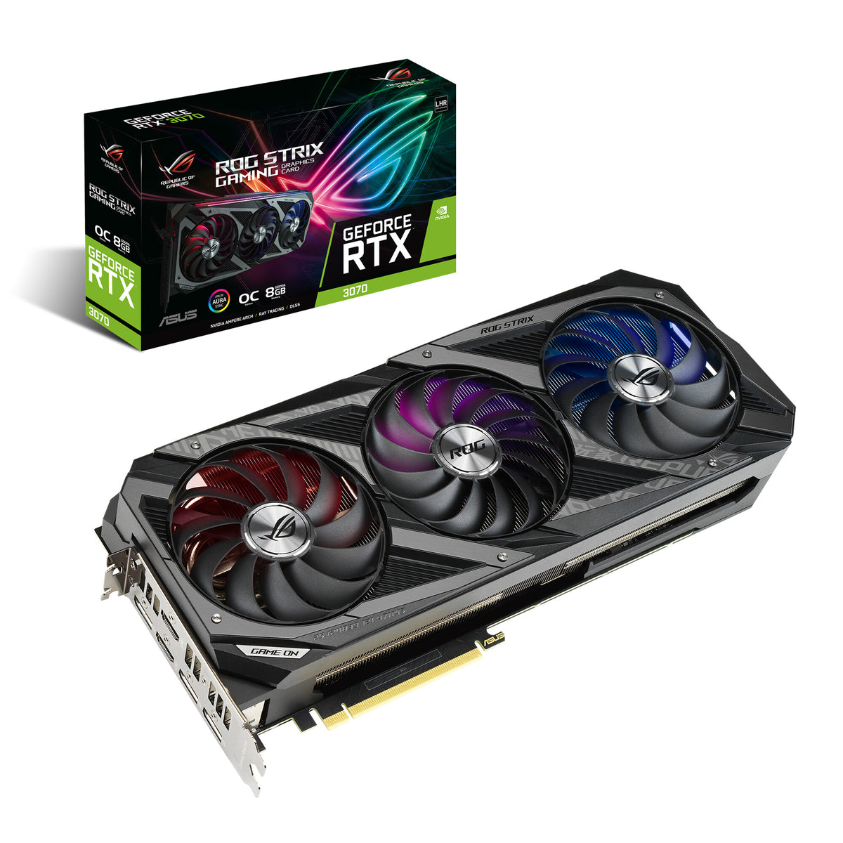 ASUS ROG STRIX V2 GAMING OC - NVIDIA 8 GB GDDR6 GeForce RTX 3070 graphics card