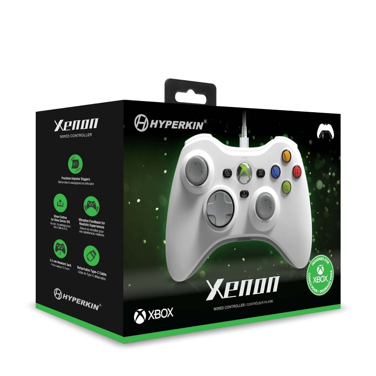 Hyperkin Xenon - USB Wired Gamepad for PC / Series X|S in White