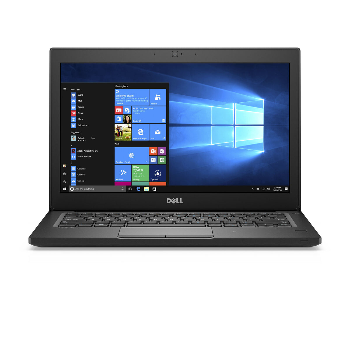 DELL Latitude 7280 Laptop - 31.8 cm (12.5&quot;) - Intel® Core™ i7-7600U - 8 GB DDR4-SDRAM - 256 GB SSD - Wi-Fi 5 - Windows 10 Pro - Black