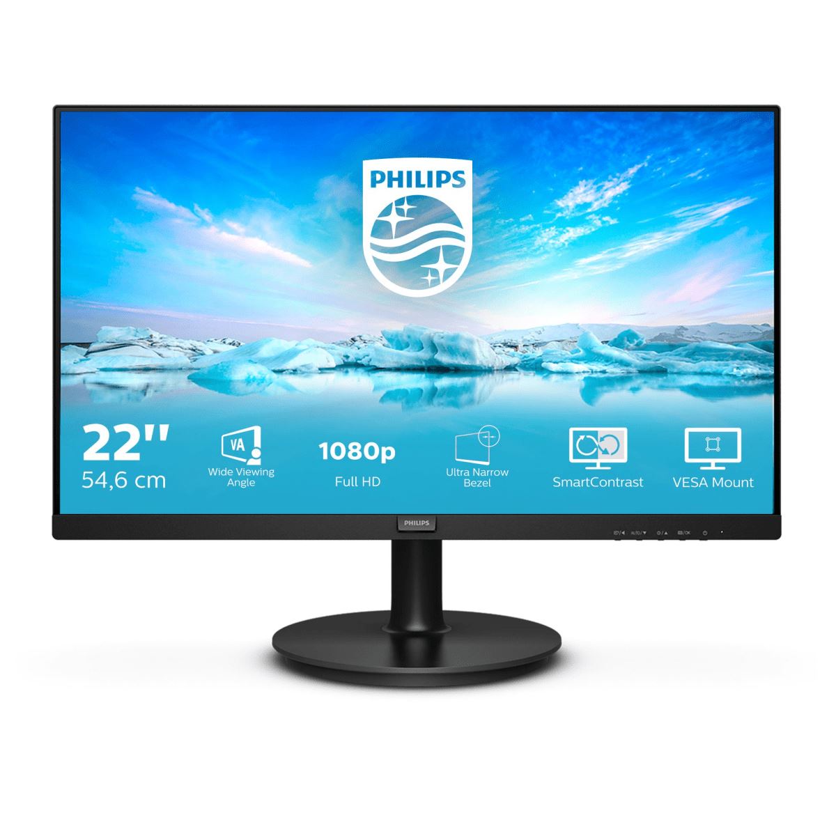 Philips 220V8L5/00 Computer Monitor 54.6 cm (21.5&quot;) 1920 x 1080 pixels Full HD LCD Black