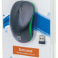 Manhattan Success 2.4Ghz Wireless Optical Mouse in Black/Green - 1,000dpi