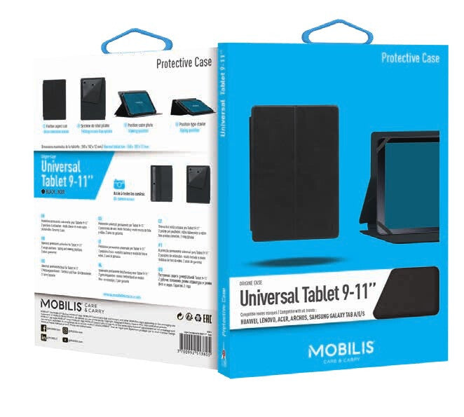 Mobilis Folio Protective Case for 11" Universal Tablet in Black