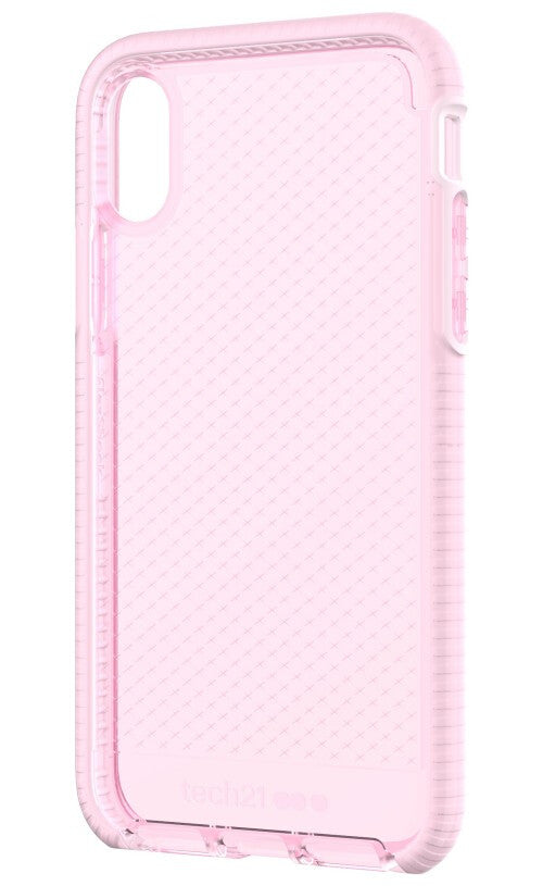 Tech21 Evo Check mobile phone case for iPhone X in Clear Pink