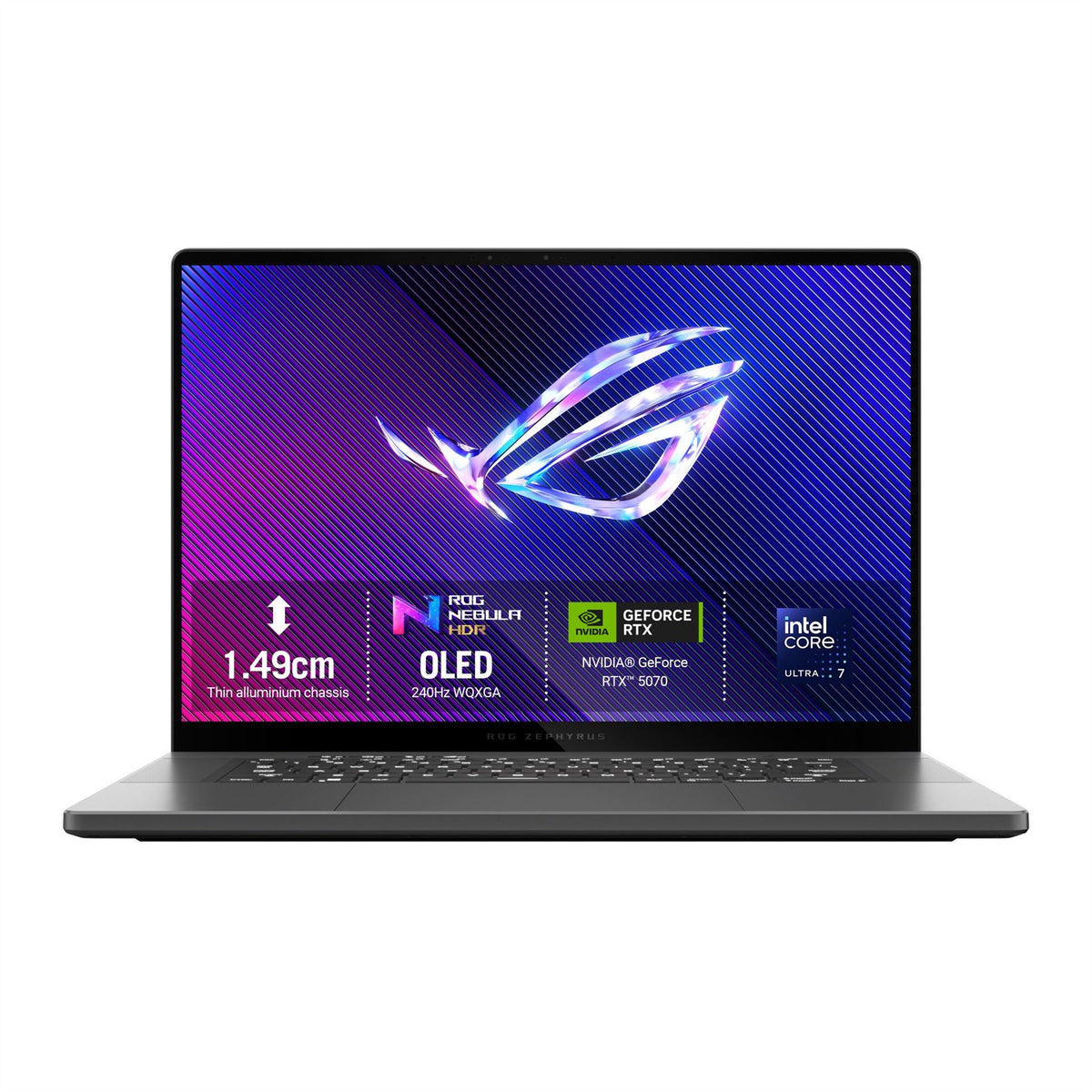 ASUS ROG Zephyrus G16 GU605CP-QR027W Intel Core Ultra 7 255H Laptop 40.6 cm (16") 2.5K 16 GB LPDDR5x-SDRAM 1 TB SSD NVIDIA� GeForce RTX 5070 Laptop GPU Wi-Fi 7 (802.11be) Windows 11 Home Grey