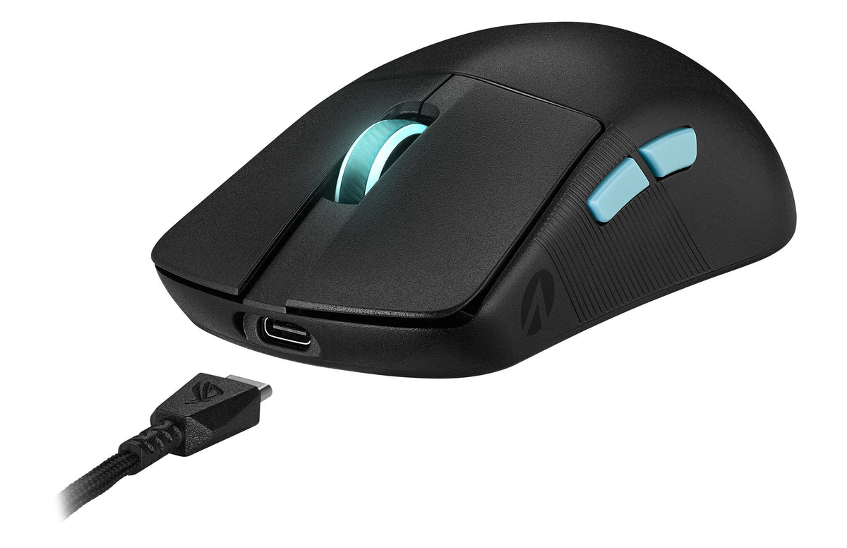 ASUS ROG Harpe Ace "Aim Lab Edition" - RF Wireless + Bluetooth + USB Type-C Opto-mechanical Mouse in Black - 36,000 DPI