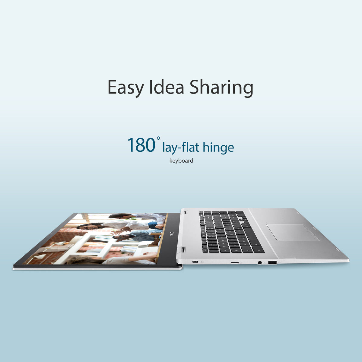 ASUS Chromebook - 43.9 cm (17.3") - Intel® Pentium® Silver N6000 - 4 GB LPDDR4x-SDRAM - 128 GB eMMC - Wi-Fi 6 - ChromeOS - Silver