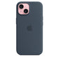 Apple iPhone 15 Silicone Case with MagSafe in Navy