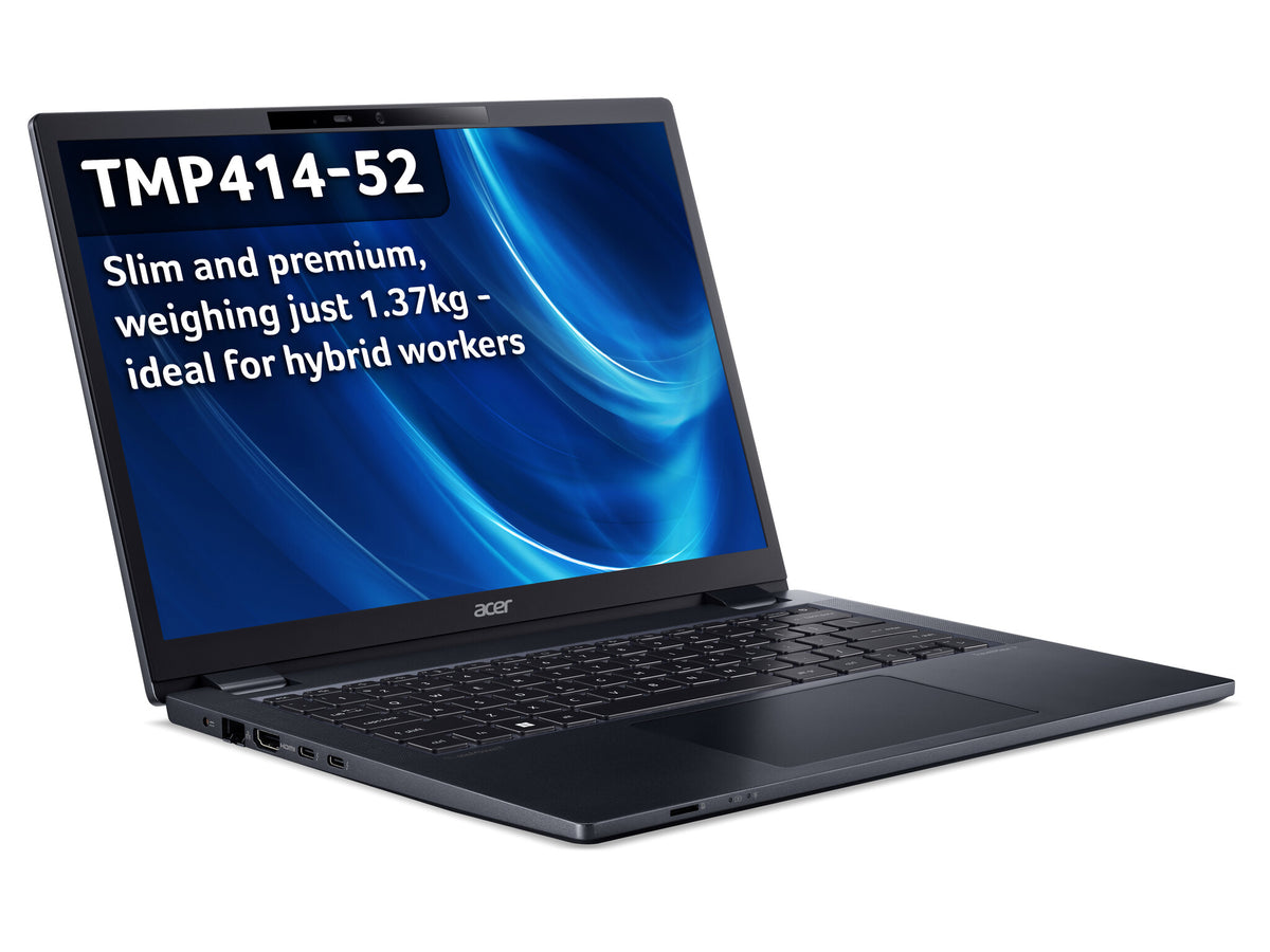 Acer TravelMate P4 TMP414-52 Laptop - 35.6 cm (14") - Intel® Core™ i5-1240P - 8 GB DDR4-SDRAM - 512 GB SSD - Wi-Fi 6E - Windows 11 Pro - Blue