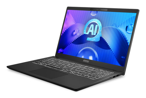MSI Modern 15 H AI Laptop - 39.6 cm (15.6&quot;) - Intel Core Ultra 5 125H - 16 GB DDR5-SDRAM - 512 GB SSD - Wi-Fi 6E - Windows 11 Home - Black