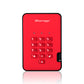 iStorage diskAshur2 - Secure Encrypted External solid state drive in Red - 1 TB