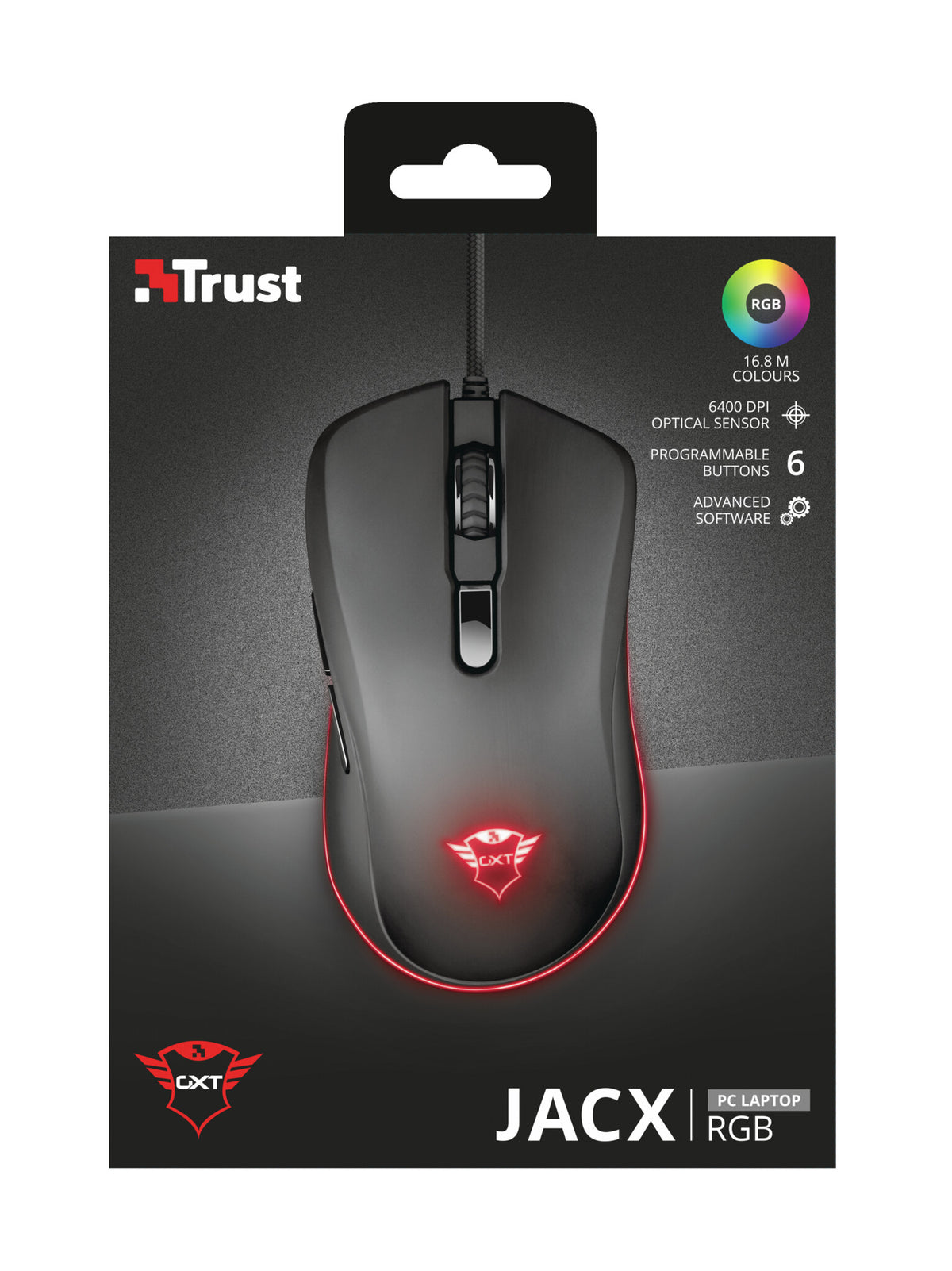Trust GXT 930 Jacx - USB Wired Optical Mouse - 6,400 DPI