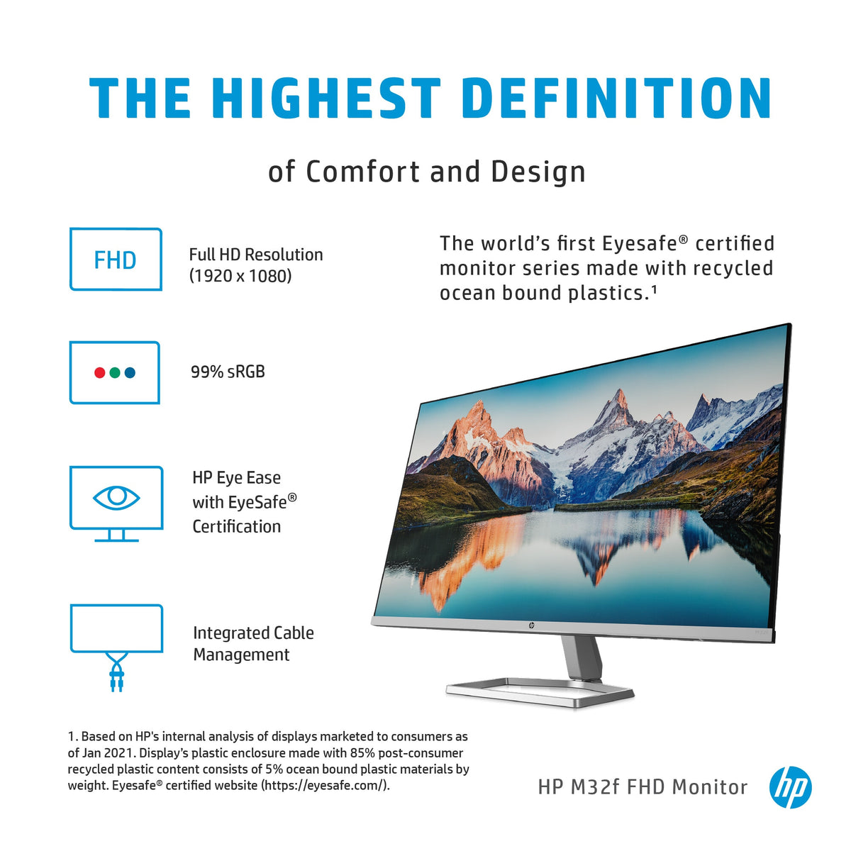 HP M32f - 80 cm (31.5") - 1920 x 1080 pixels Full HD Monitor