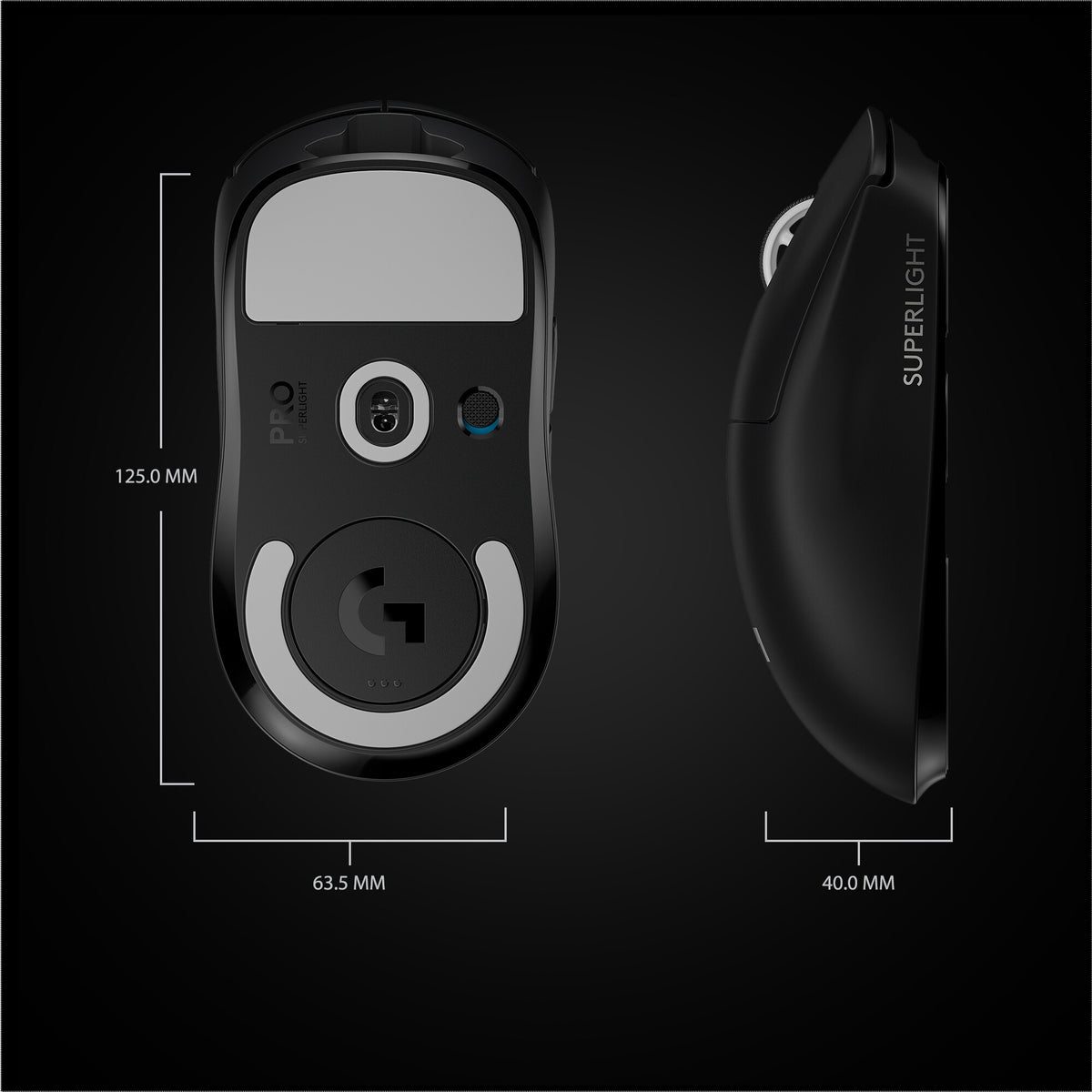 Logitech G - PRO X SUPERLIGHT RF Wireless Gaming Mouse - 25,600 DPI