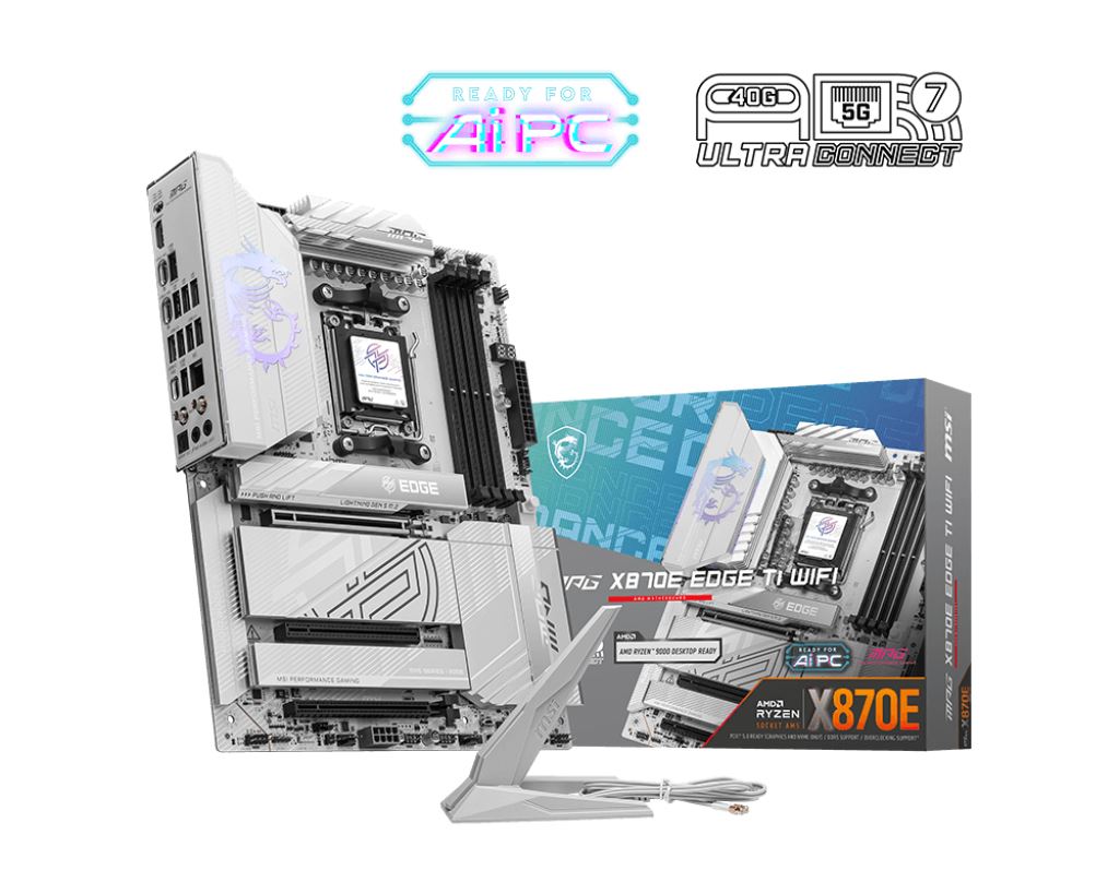 MSI MPG X870E EDGE TI WIFI ATX motherboard - AMD X870E Socket AM5