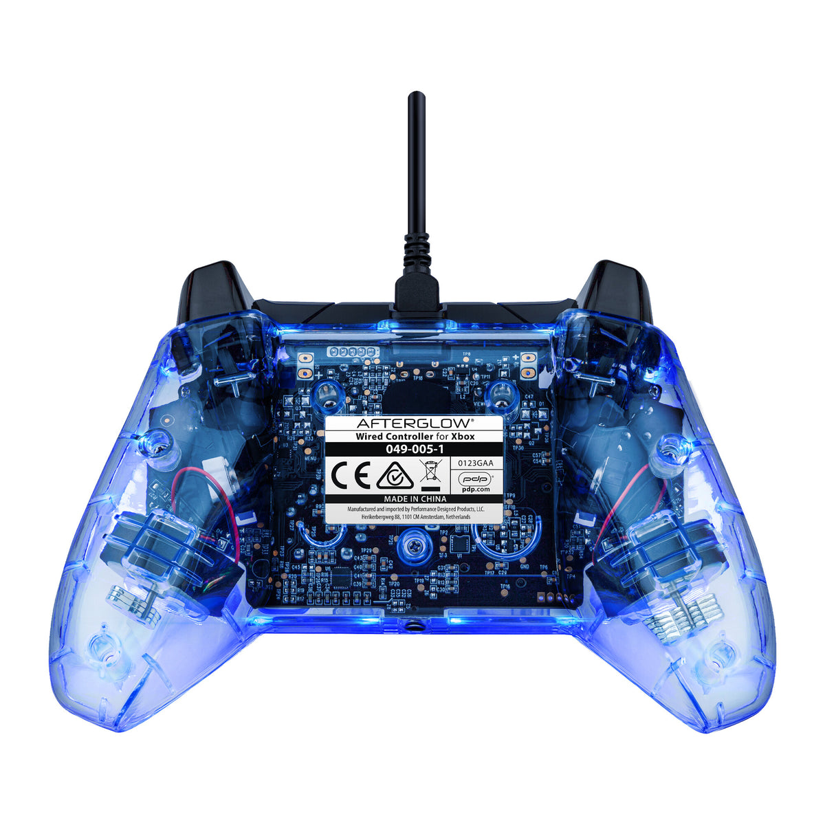 PDP Afterglow - Wired USB Gamepad for Xbox Series X|S in Transparent Blue