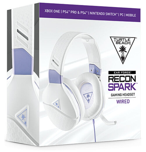 Turtle Beach Recon Spark Wired Gaming Headset in Purple White