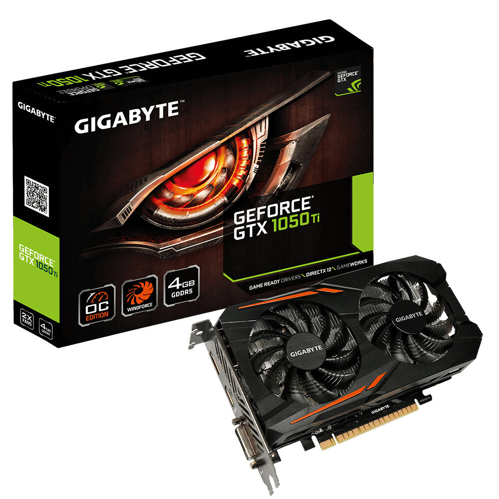 GIGABYTE OC - NVIDIA 4 GB GDDR5 GeForce GTX 1050 Ti graphics card