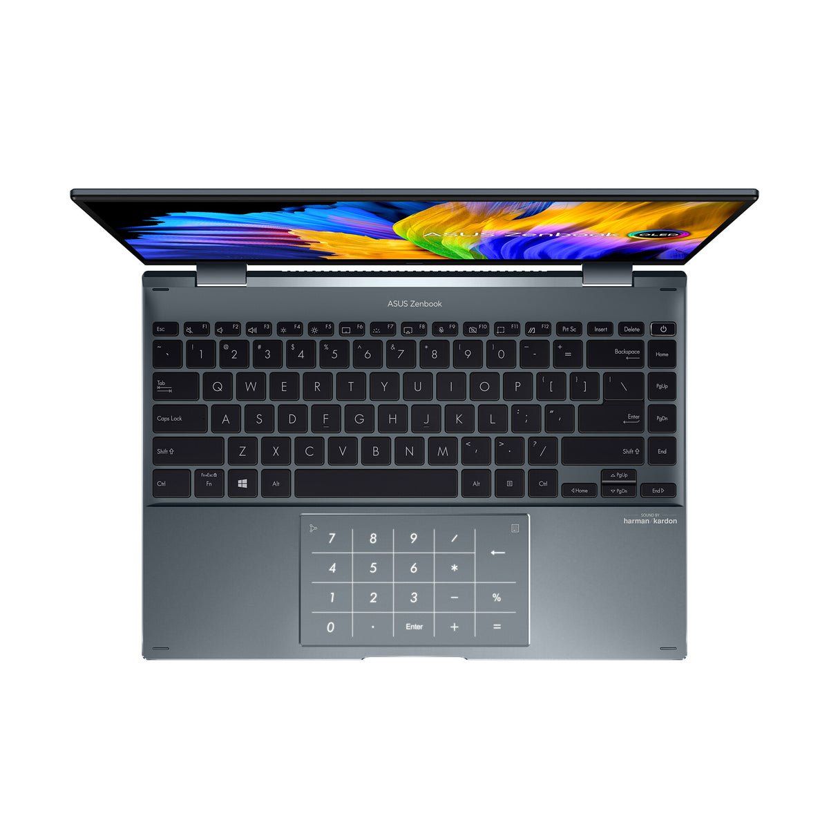 ASUS Zenbook 14 Flip OLED Hybrid (2-in-1) - 35.6 cm (14&quot;) - Touchscreen - Intel® Core™ i5-12500H - 16 GB LPDDR5-SDRAM - 512 GB SSD - Wi-Fi 6E - Windows 11 Home - Grey
