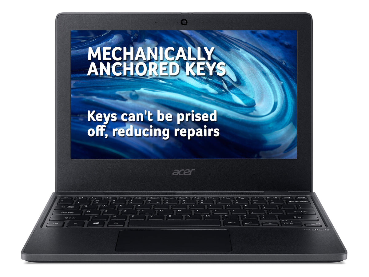 Acer TravelMate B3 Laptop - 29.5 cm (11.6") - Intel® Celeron® N4120 - 4 GB DDR4-SDRAM - 64 GB eMMC - Wi-Fi 5 - Windows 10 Pro Education - Black