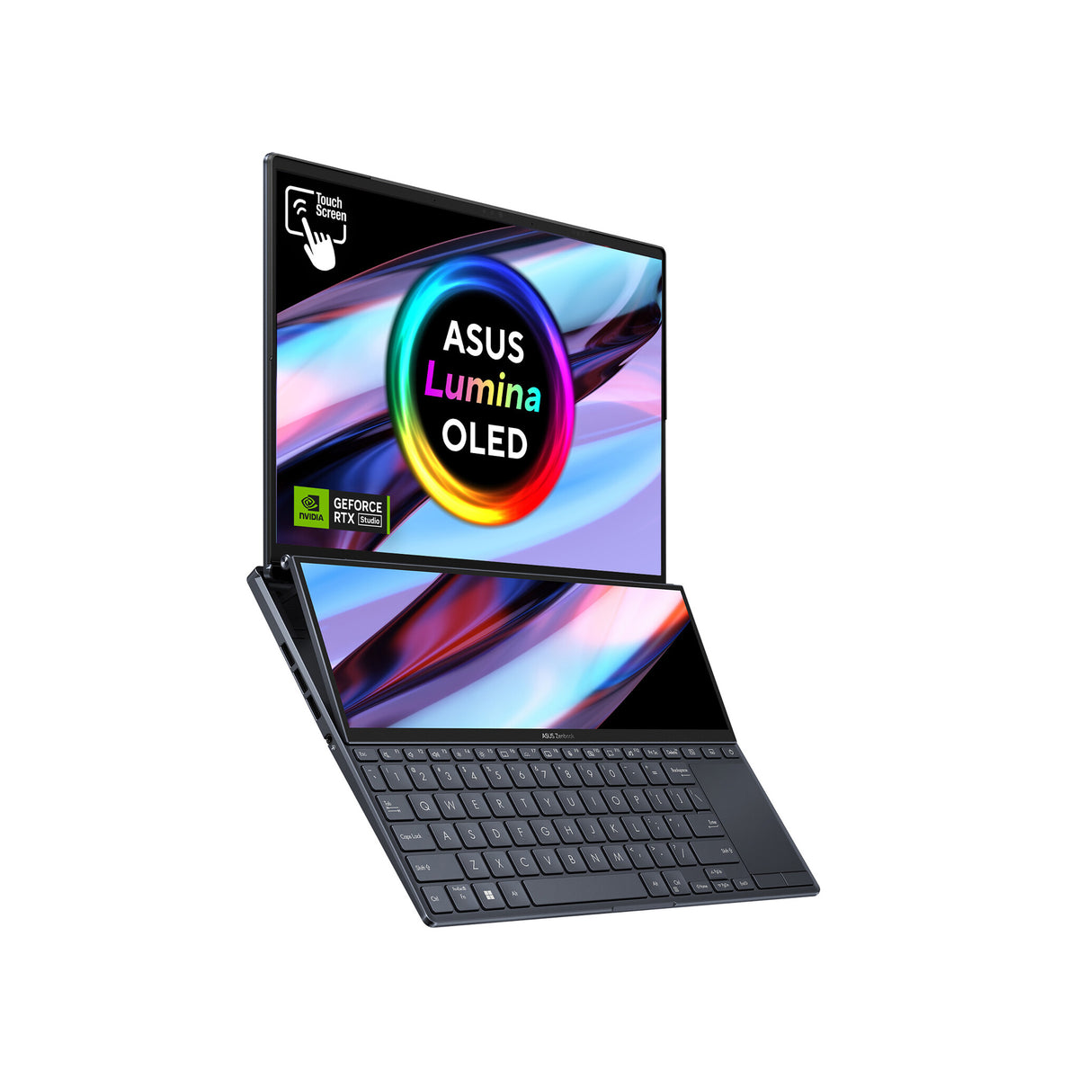 ASUS Zenbook Pro 14 Duo OLED Laptop - 36.8 cm (14.5") - Touchscreen - Intel® Core™ i7-13700H - 16 GB LPDDR5-SDRAM - 1 TB SSD - NVIDIA GeForce RTX 4050 - Wi-Fi 6E - Windows 11 Home - Black