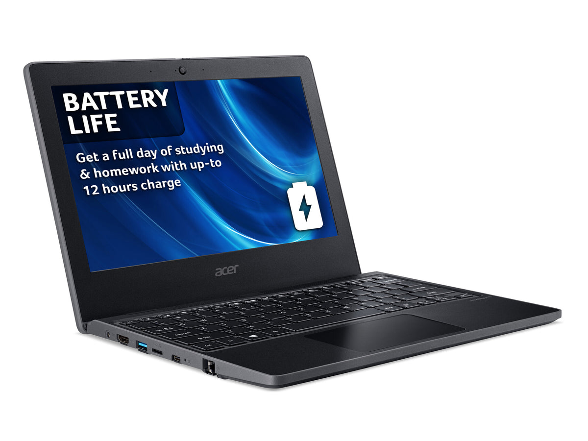 Acer TravelMate B3 Laptop - 29.5 cm (11.6&quot;) - Intel® Celeron® N4120 - 4 GB DDR4-SDRAM - 64 GB eMMC - Wi-Fi 5 - Windows 11 Pro Education - Black