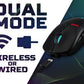 Acer Predator Cestus 350 -  RF Wireless + USB-C Optical Gaming Mouse in Black - 16,000 DPI