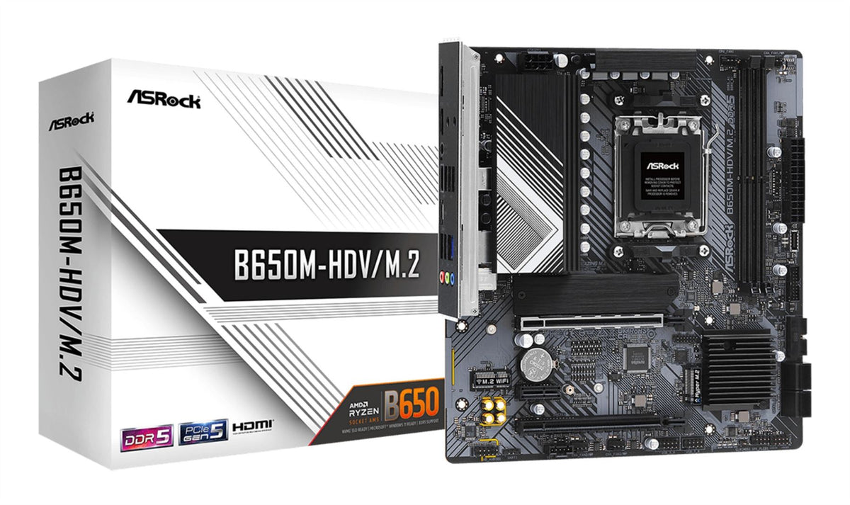 Asrock B650M-HDV/M.2 micro ATX motherboard - AMD B650 Socket AM5