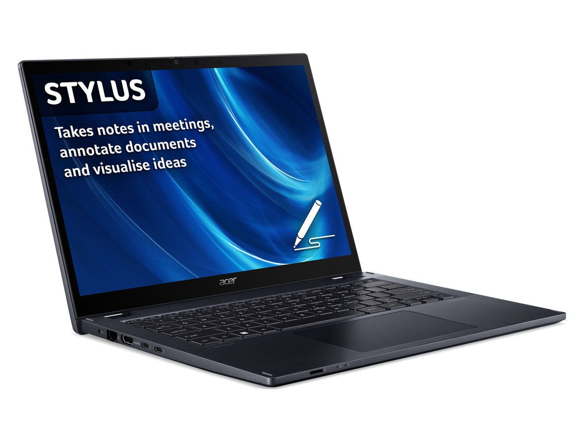 Acer TravelMate Spin P4 Hybrid (2-in-1) - 35.6 cm (14&quot;) - Touchscreen - Intel® Core™ i5-1240P - 8 GB DDR4-SDRAM - 512 GB SSD - Wi-Fi 6E - Windows 11 Pro - Blue