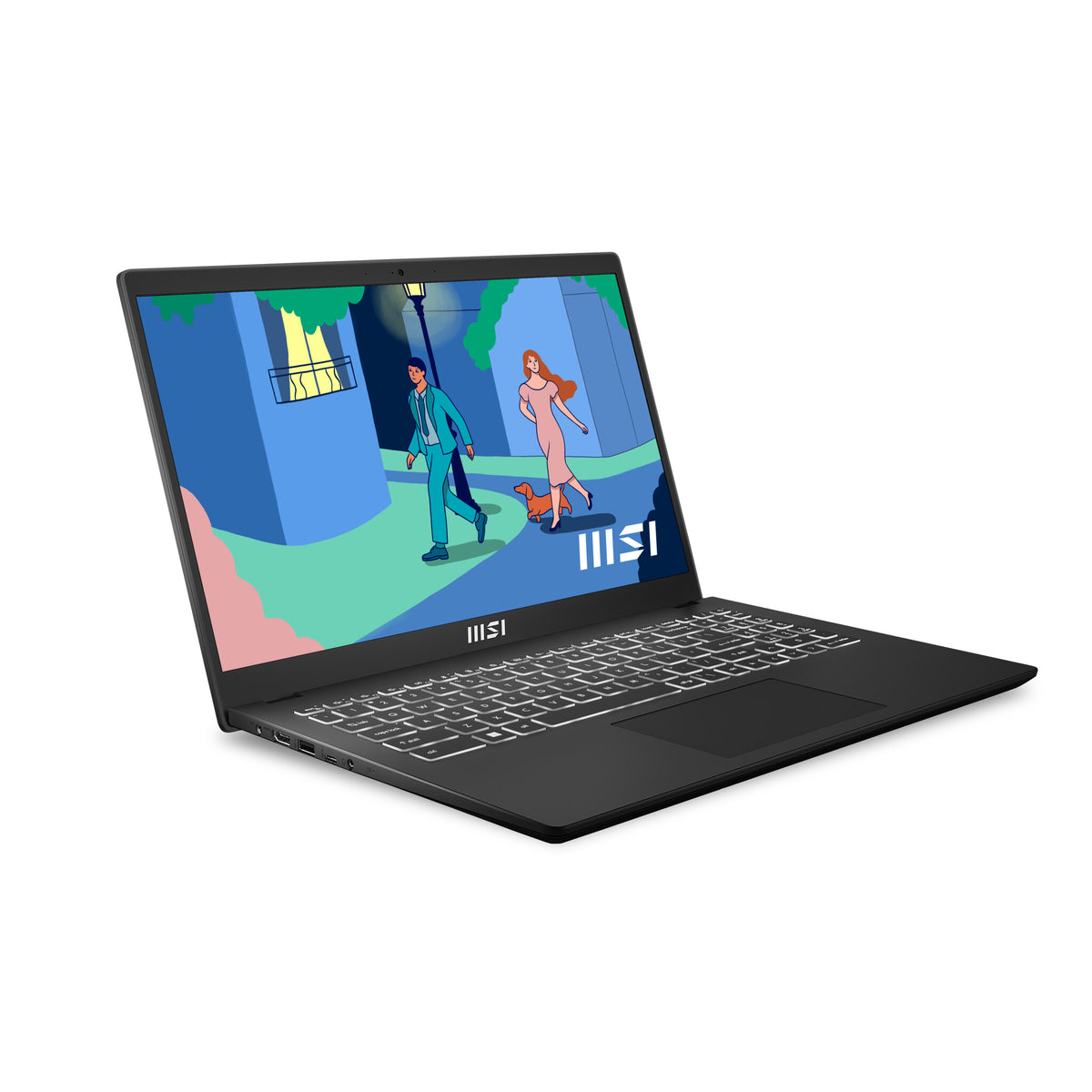 MSI Modern 15 Laptop - 39.6 cm (15.6") - AMD Ryzen™ 5 7530U - 8 GB DDR4-SDRAM - 512 GB SSD - Wi-Fi 6E - Windows 11 - Black