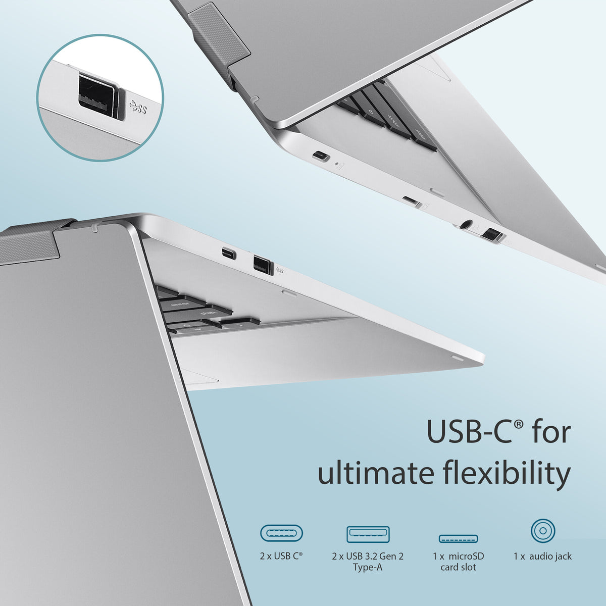 ASUS Chromebook CB1500CKA-NJ0407 - 39.6 cm (15.6&quot;) - Intel® Celeron® N N4500 - 4 GB LPDDR4x-SDRAM - 64 GB eMMC - Wi-Fi 6 - ChromeOS - Silver
