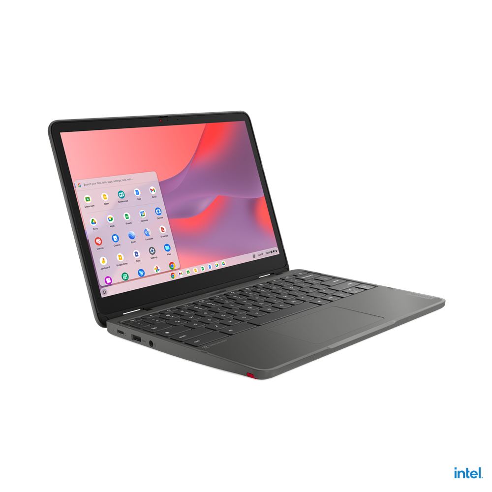 Lenovo 500e Yoga 12.2&quot; Chromebook - Touchscreen - Intel® N N100 - 8 GB LPDDR5-SDRAM - 64 GB eMMC - ChromeOS - Grey