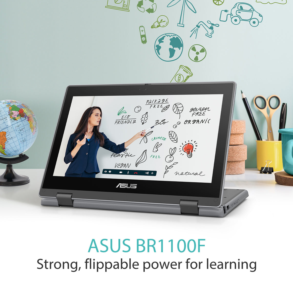 ASUS BR1100F-CDXA-3Y Hybrid (2-in-1) - 29.5 cm (11.6") - Touchscreen - Intel® Celeron® N N4500 - 4 GB DDR4-SDRAM - 128 GB eMMC -  Wi-Fi 6 - Windows 11 Pro Academic - Grey