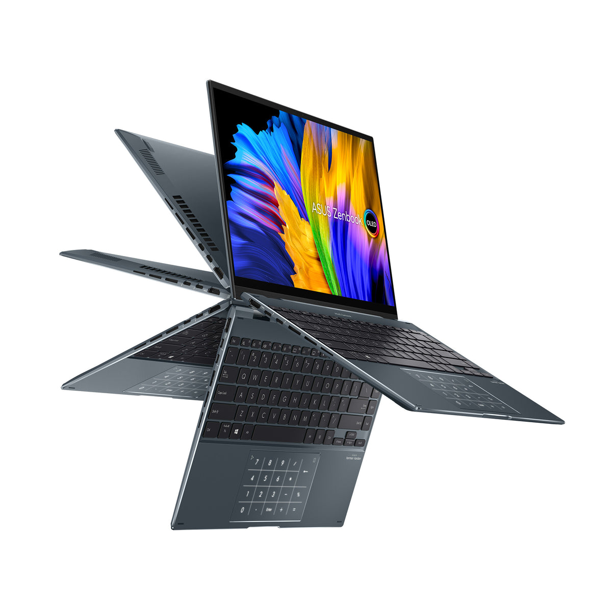 ASUS Zenbook 14 Flip OLED Hybrid (2-in-1) - 35.6 cm (14&quot;) - Touchscreen - Intel® Core™ i5-12500H - 16 GB LPDDR5-SDRAM - 512 GB SSD - Wi-Fi 6E - Windows 11 Home - Grey