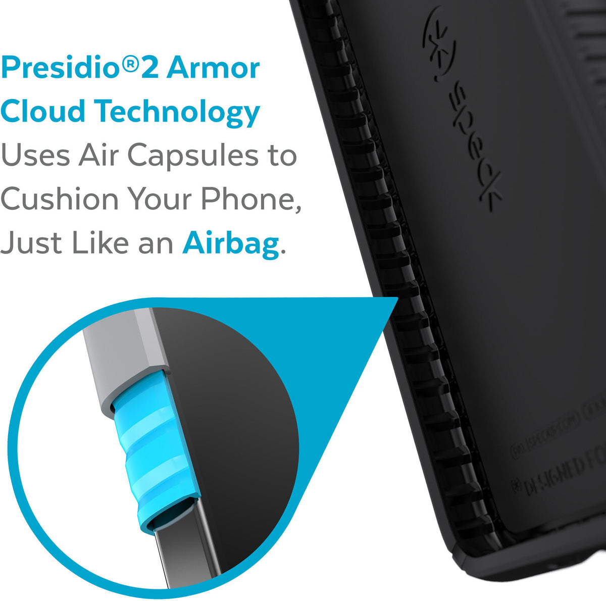 Speck Presidio2 with Microban for Galaxy S22 Plus in Black