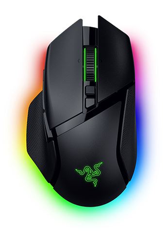 Razer Basilisk V3 Pro - RF Wireless + Bluetooth + USB Type-A Optical Mouse in Black - 35,000 DPI
