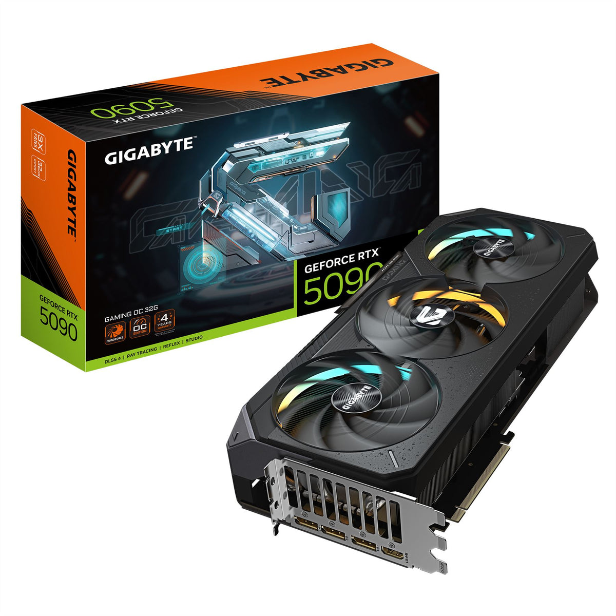 GIGABYTE GeForce RTX 5090 GAMING OC 32G Graphics Card - 32GB GDDR7/ 512bit/ PCI-E 5.0/ 2550MHz Core Clock/ 3 x DP 2.1a/ 1 x HDMI 2.1b/ NVIDIA DLSS 4/ GV-N5090GAMING OC-32GD
