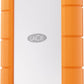 LaCie Rugged Mini - USB-C External HDD in Grey / Orange - 1 TB