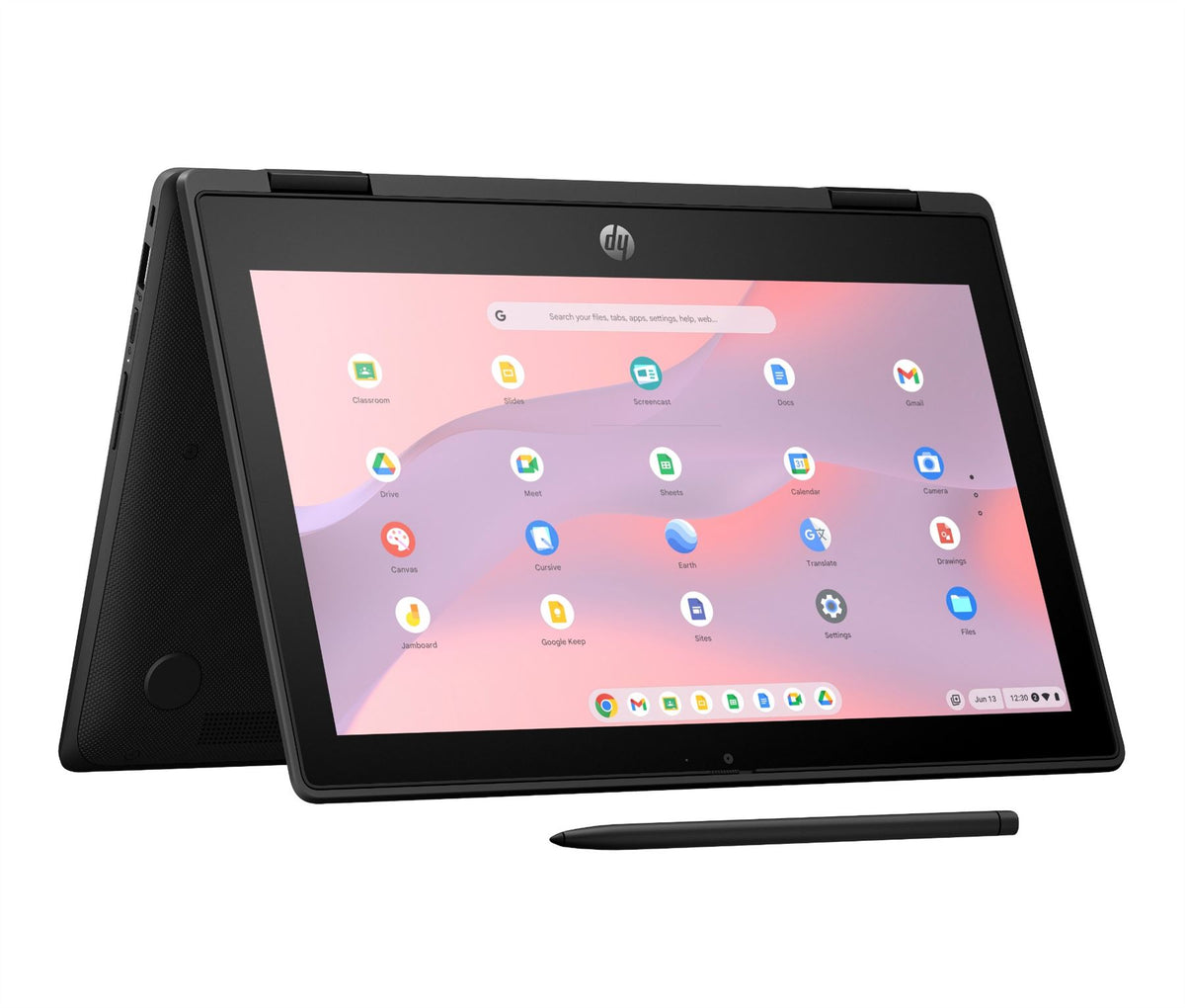 HP Fortis Flip G1m Chromebook MediaTek 520 29.5 cm (11.6") Touchscreen HD 8 GB LPDDR4x-SDRAM 64 GB eMMC Wi-Fi 6 (802.11ax) ChromeOS Black