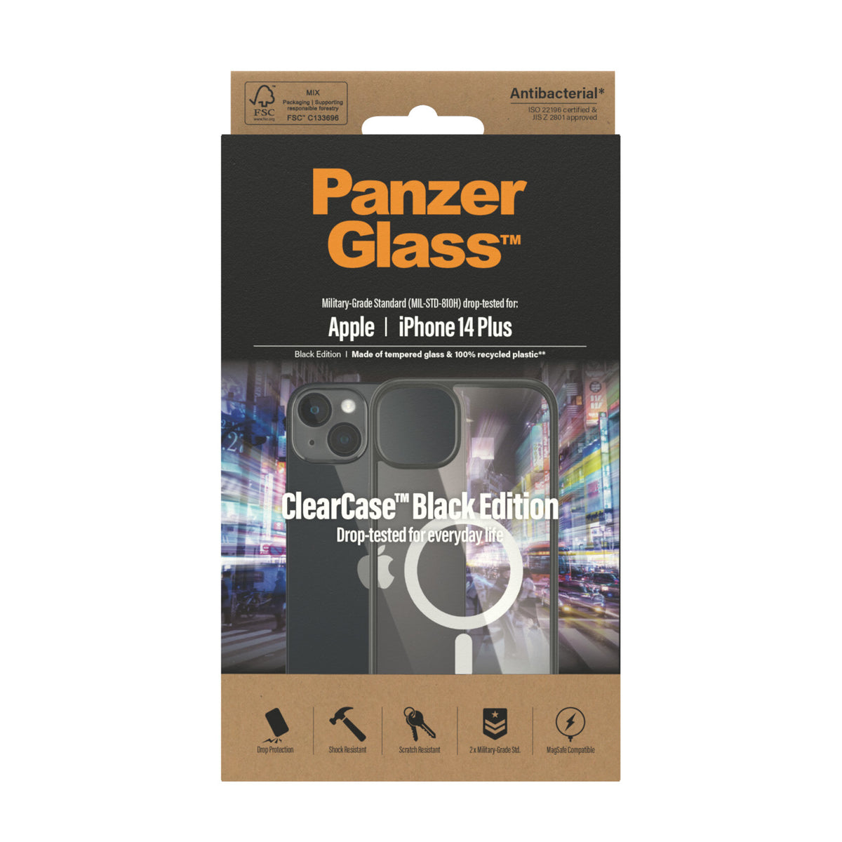 PanzerGlass ® ClearCase MagSafe for iPhone 14 Plus in Black
