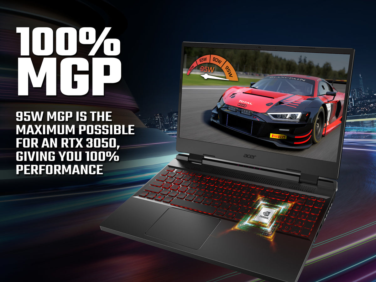 Acer Nitro 5 AN515-58 Gaming Laptop - 39.6 cm (15.6") - Intel® Core™ i5-12450H - 16 GB DDR5-SDRAM - 512 GB SSD - NVIDIA GeForce RTX 3050 - Wi-Fi 6 - Windows 11 - Black