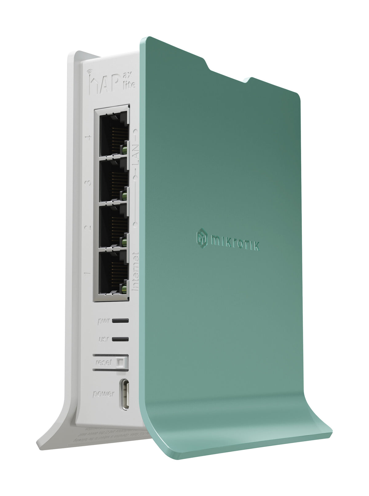 Mikrotik hAP ax lite - Gigabit Ethernet Single-band (2.4 GHz) wireless router in Green / White