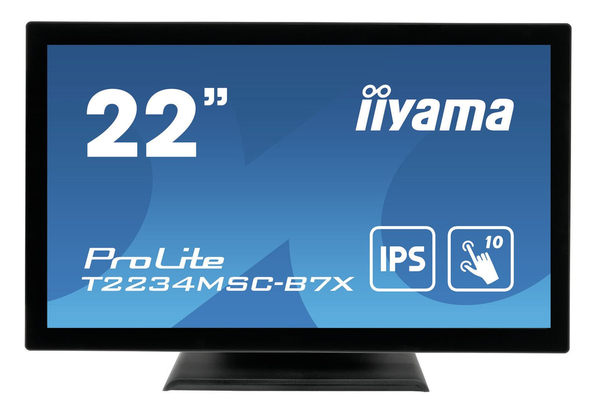iiyama ProLite T2234MSC-B7X Computer Monitor 54.6 cm (21.5") 1920 x 1080 pixels Full HD Touchscreen Black