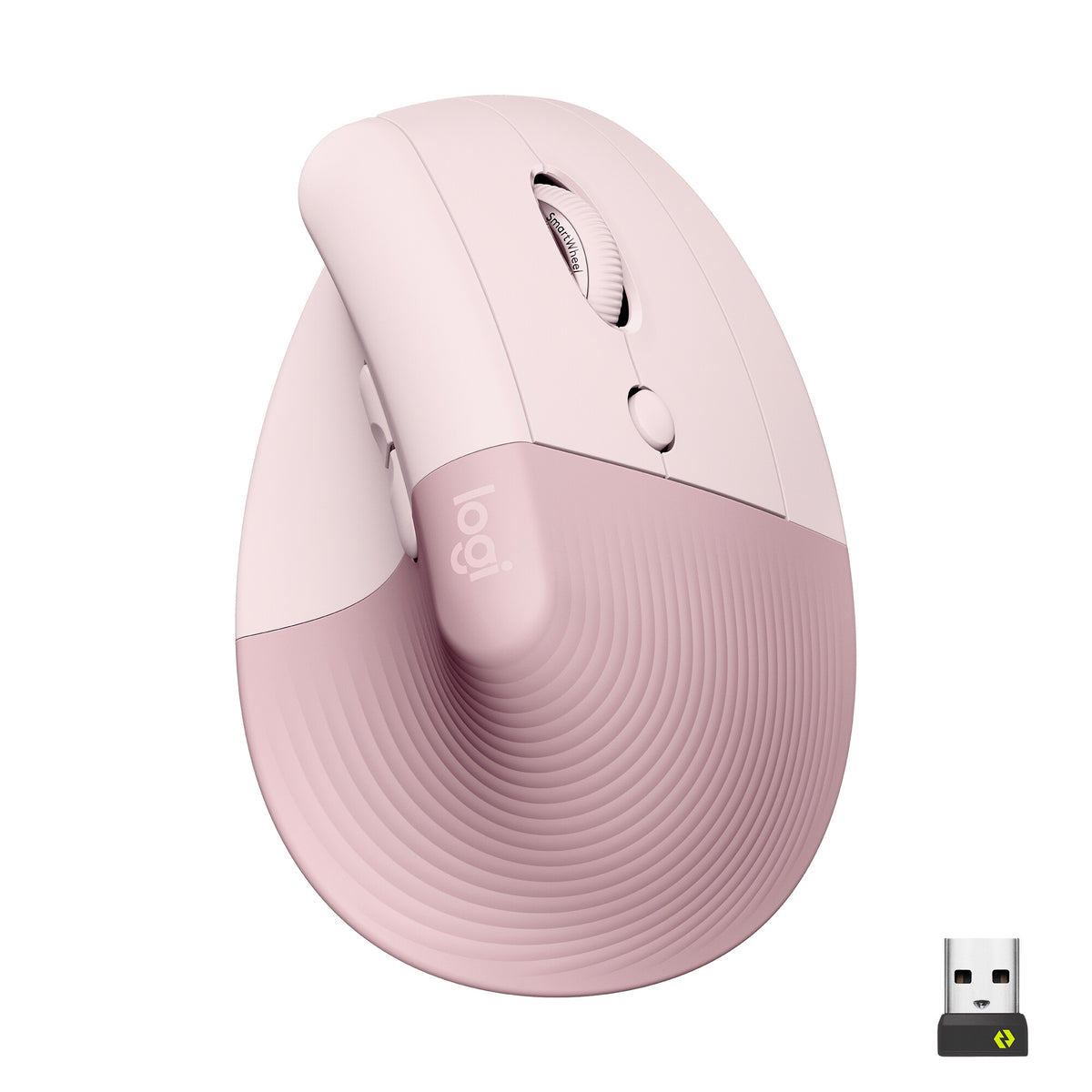 Logitech Lift Vertical Ergonomic Mouse in Pink