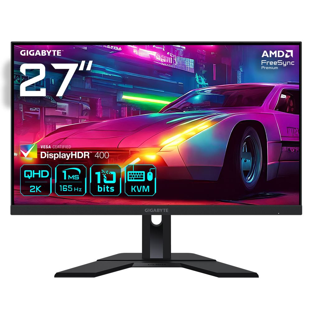 GIGABYTE M27Q 27&quot; QHD Gaming Monitor - 2560 x 1440/ 170Hz/ 0.5ms/ 350 cd/m²/ FreeSync Premium/ Display HDR400/ HDMI 2.1/ Displayport 1.4