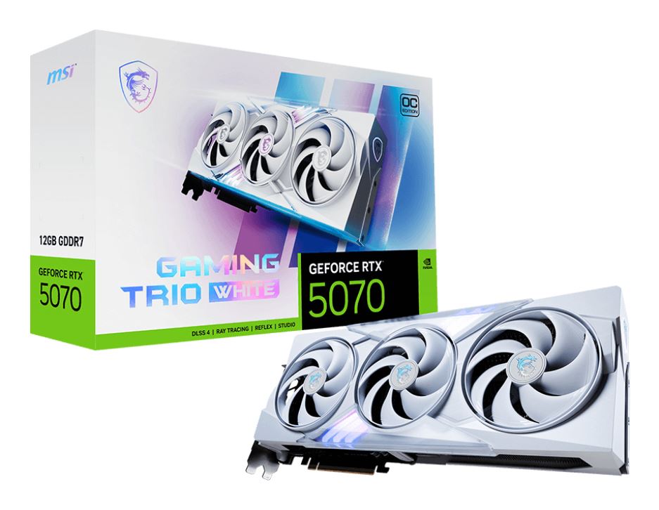 MSI GAMING GeForce RTX 5070 12G TRIO OC WHITE NVIDIA 12 GB GDDR7