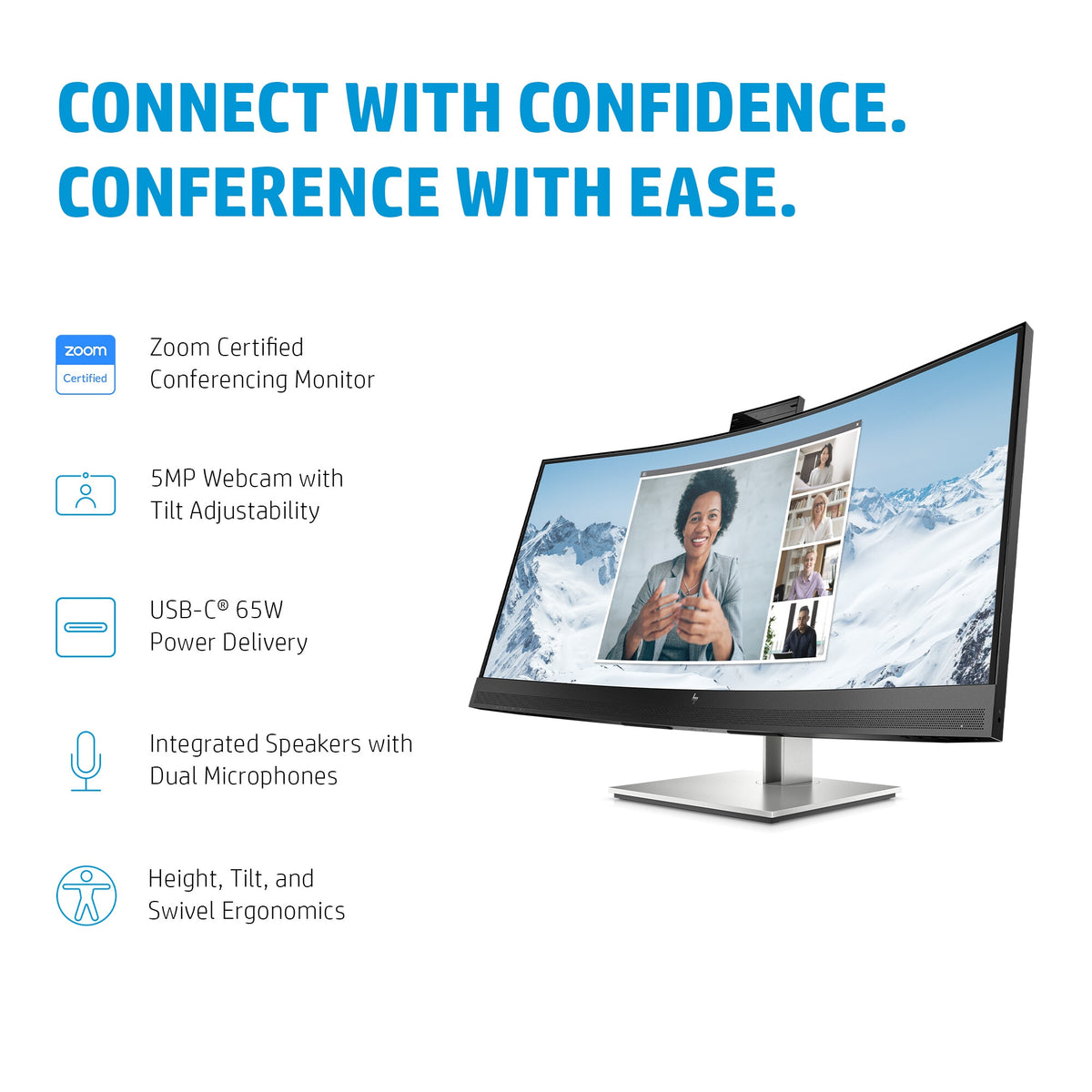 HP E34M G4 - 86.4 cm (34") - 3440 x 1440 pixels Wide Quad HD Monitor