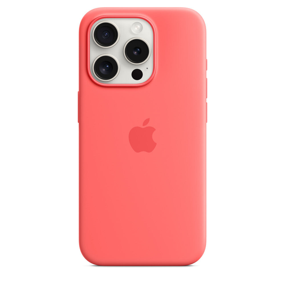 Apple iPhone 15 Pro Silicone Case with MagSafe in Guava Pink