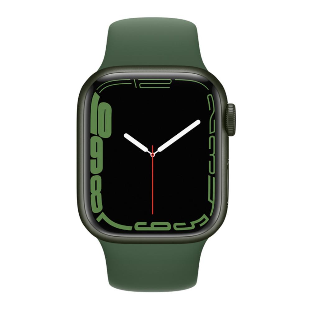 Apple Watch Series 7 GPS + Cellular 41mm Green Aluminium Case with Clover Sport Band
